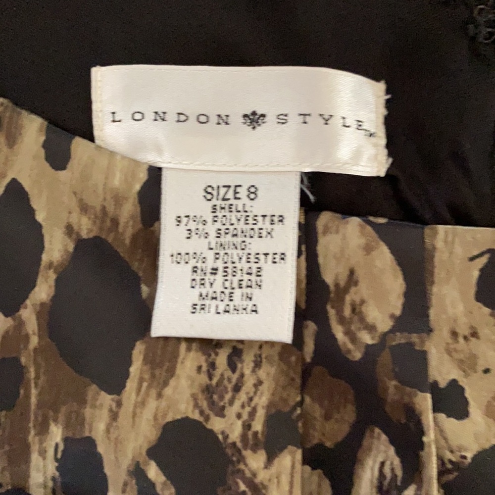 NWT London Style Leopard Print Dress 8 - Picture 6 of 8